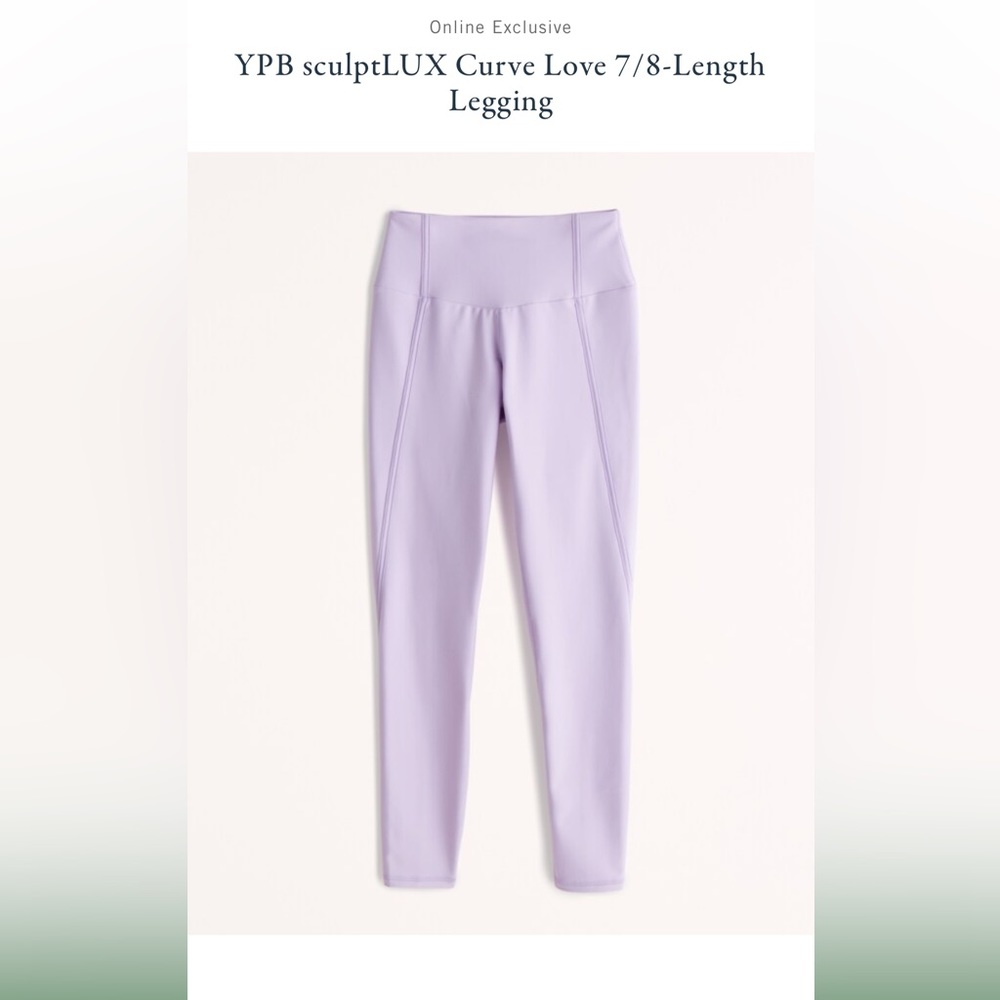 NWT Abercrombie & Fitch YPB ultra high rise 7/8 length leggings (XS short)